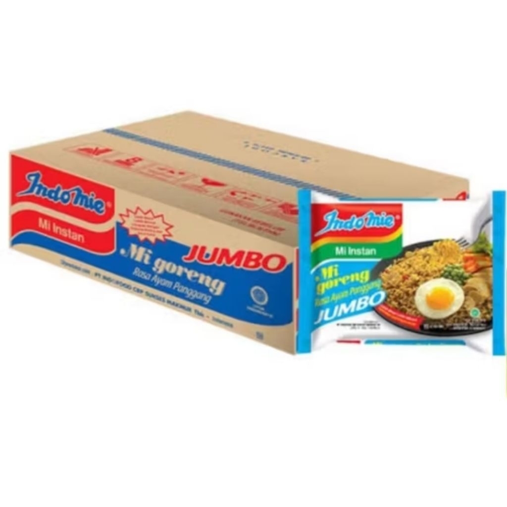 

Indomie Goreng Jumbo Rasa Ayam Panggang 1 Dus isi 24 Pcs