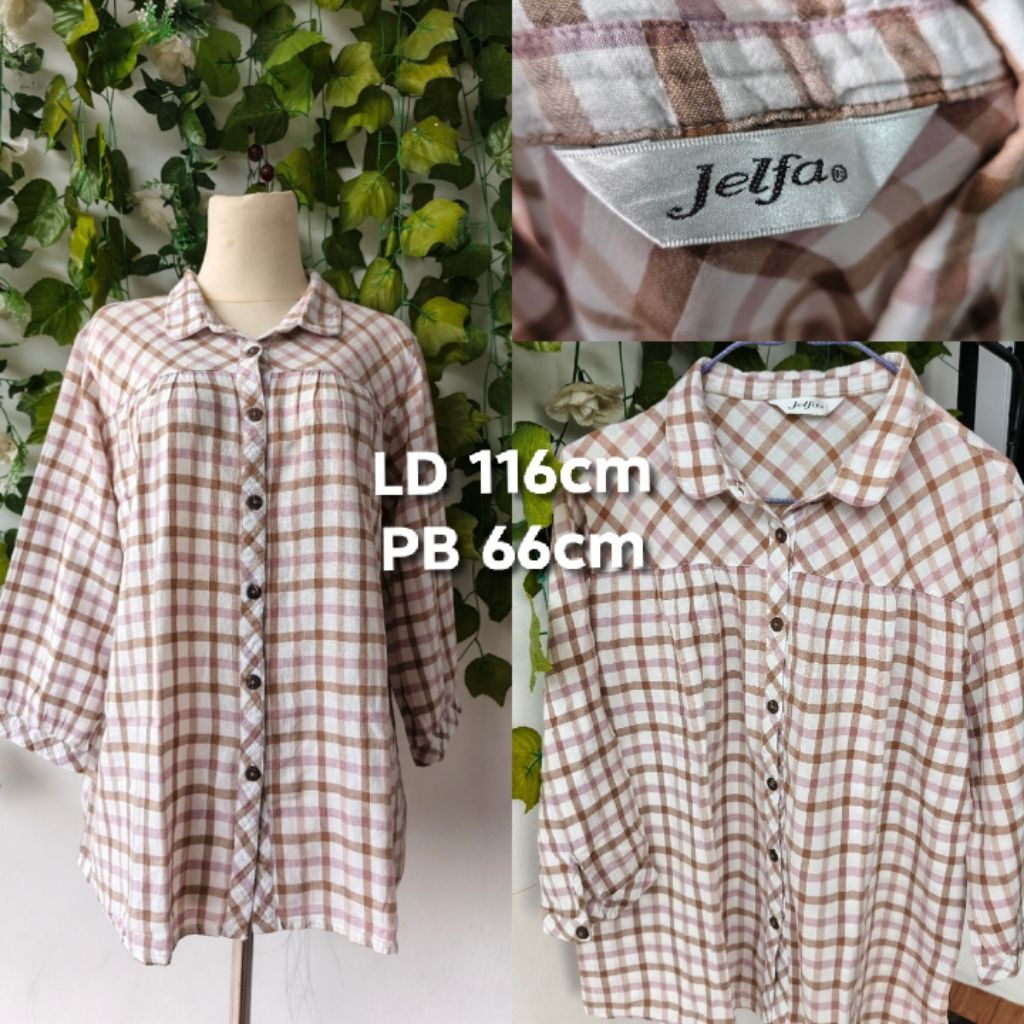 Kemeja Tunik wanita / atasan kotak-kotak