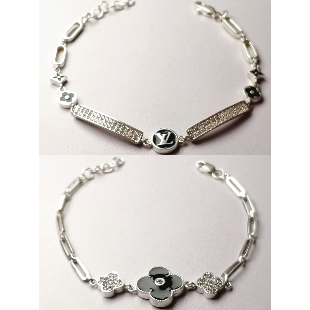 Gelang Perak Paperclip Terbaru/Gelang Perak Asli 925/Gelang Rantai Perak Paperclip/Perak Asli/Lapis 