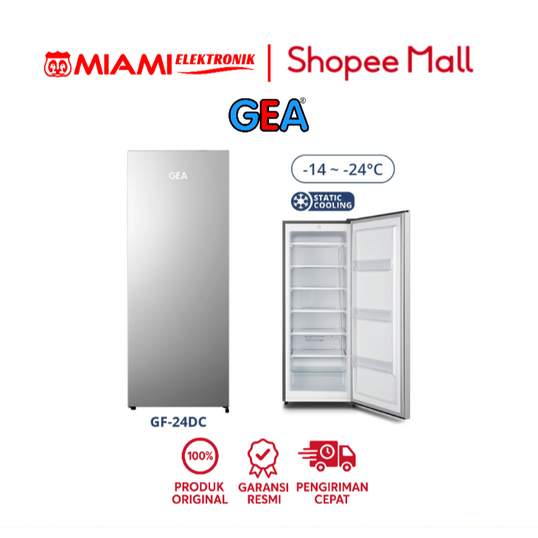 GEA Upright Freezer - GF-24DC / GF24DC Standing Freezer