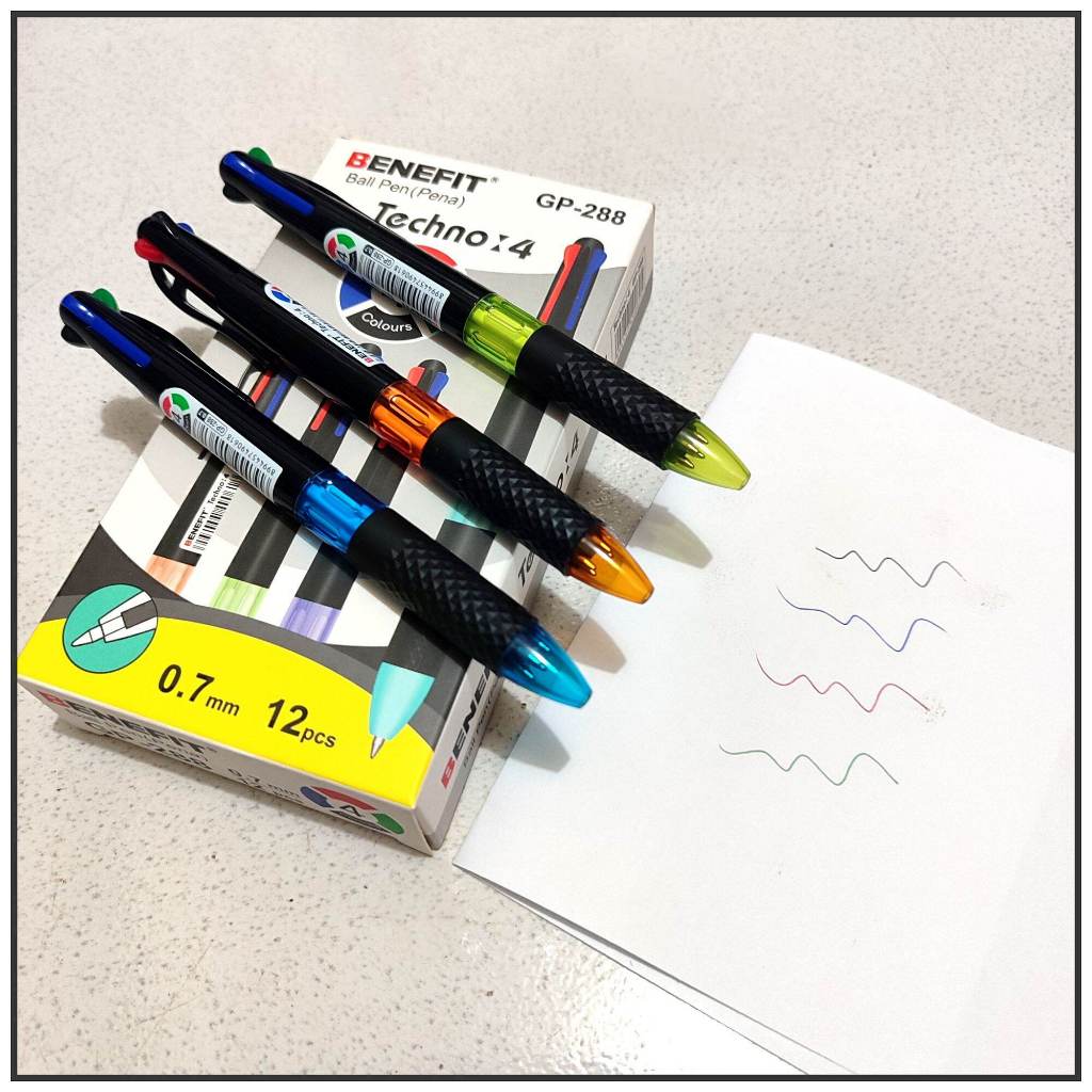 

Ecer Ball pen BENEFIT Techno 4 GP-288 4 Warna