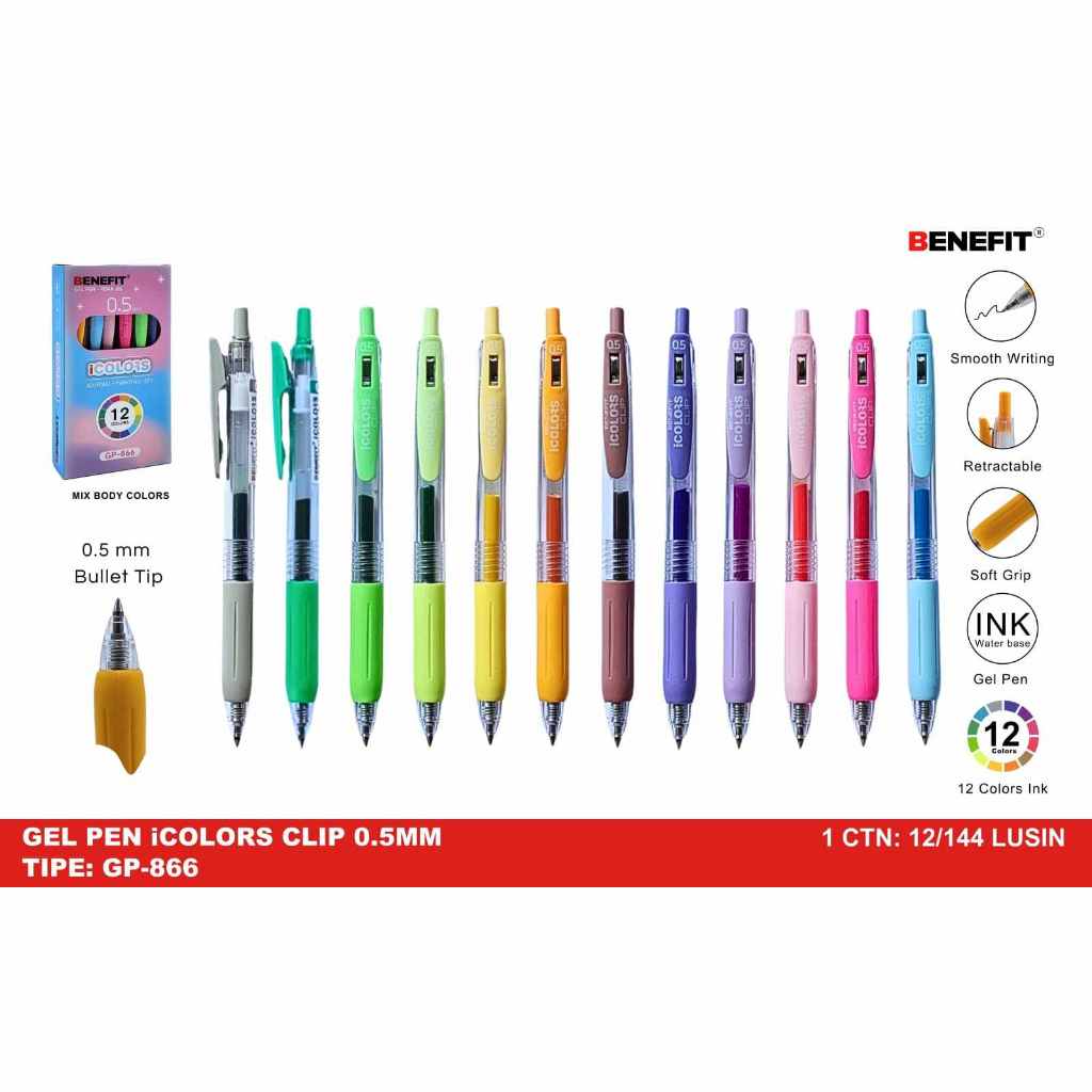 

Ecer Ballpen BENEFIT iCOLOURS GP-866