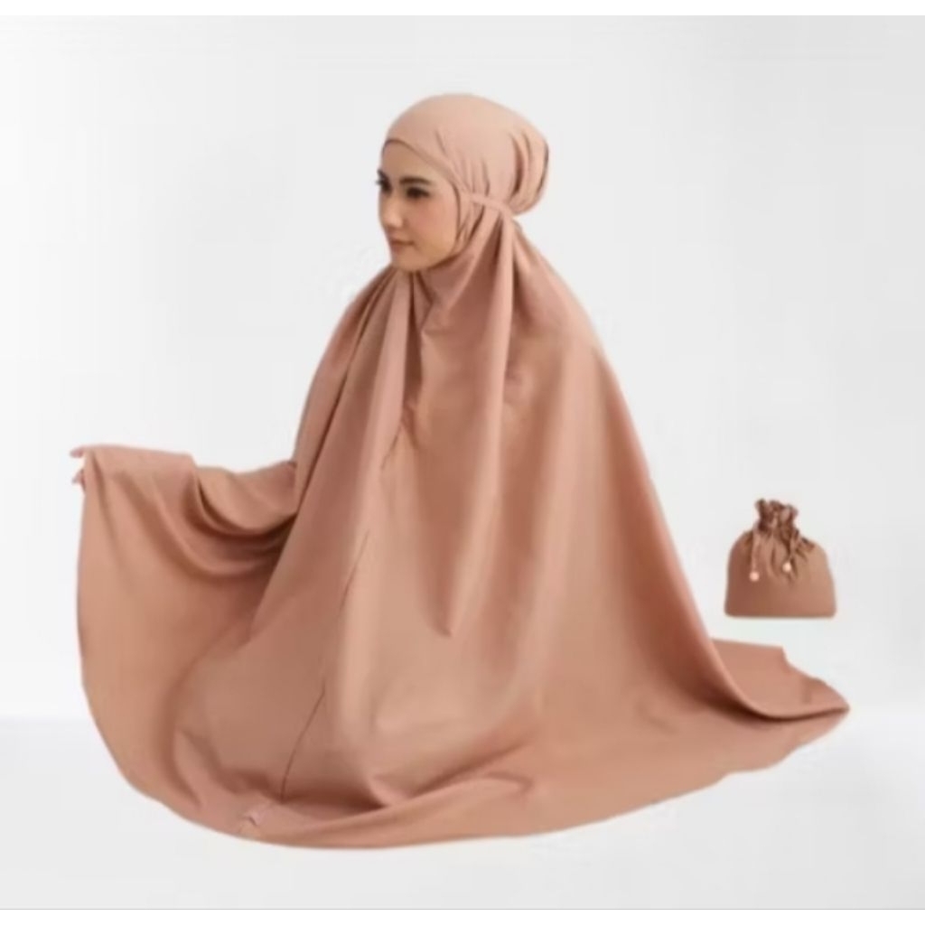 Mukena travell 2in1 warna coksu caramel
