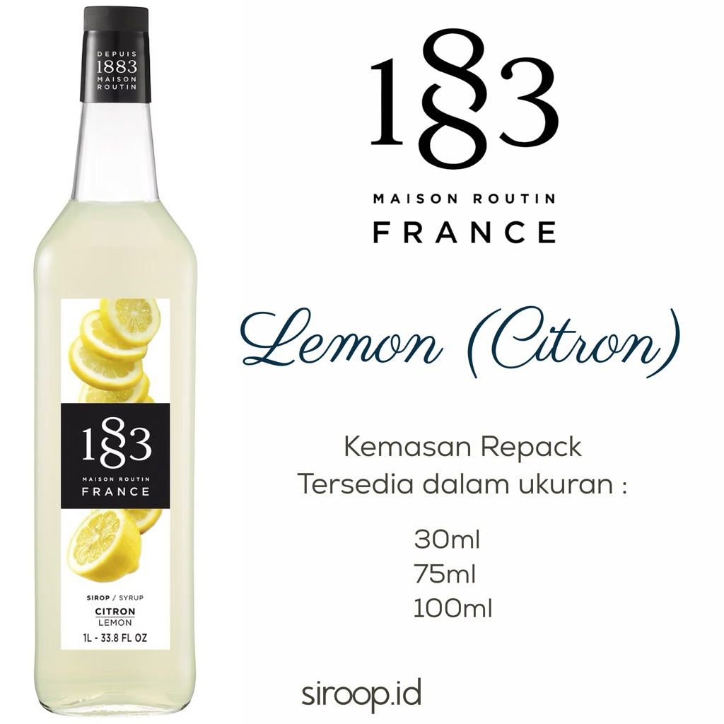 

1883 Maison Routin France Lemon Citron Syrup Repack 30ml 75ml 100ml