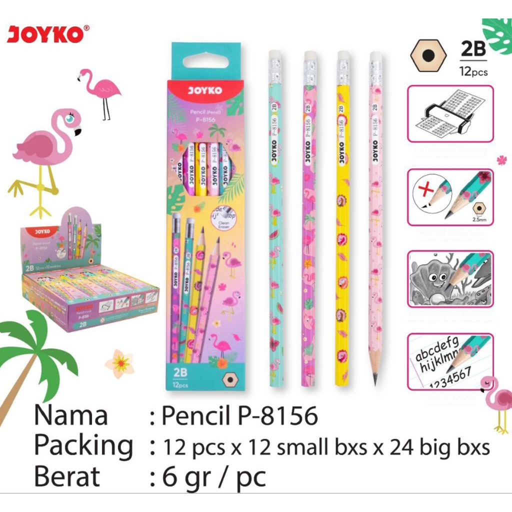 

Pensil 2B Joyko P.8156 ( 1pak/12pcs )