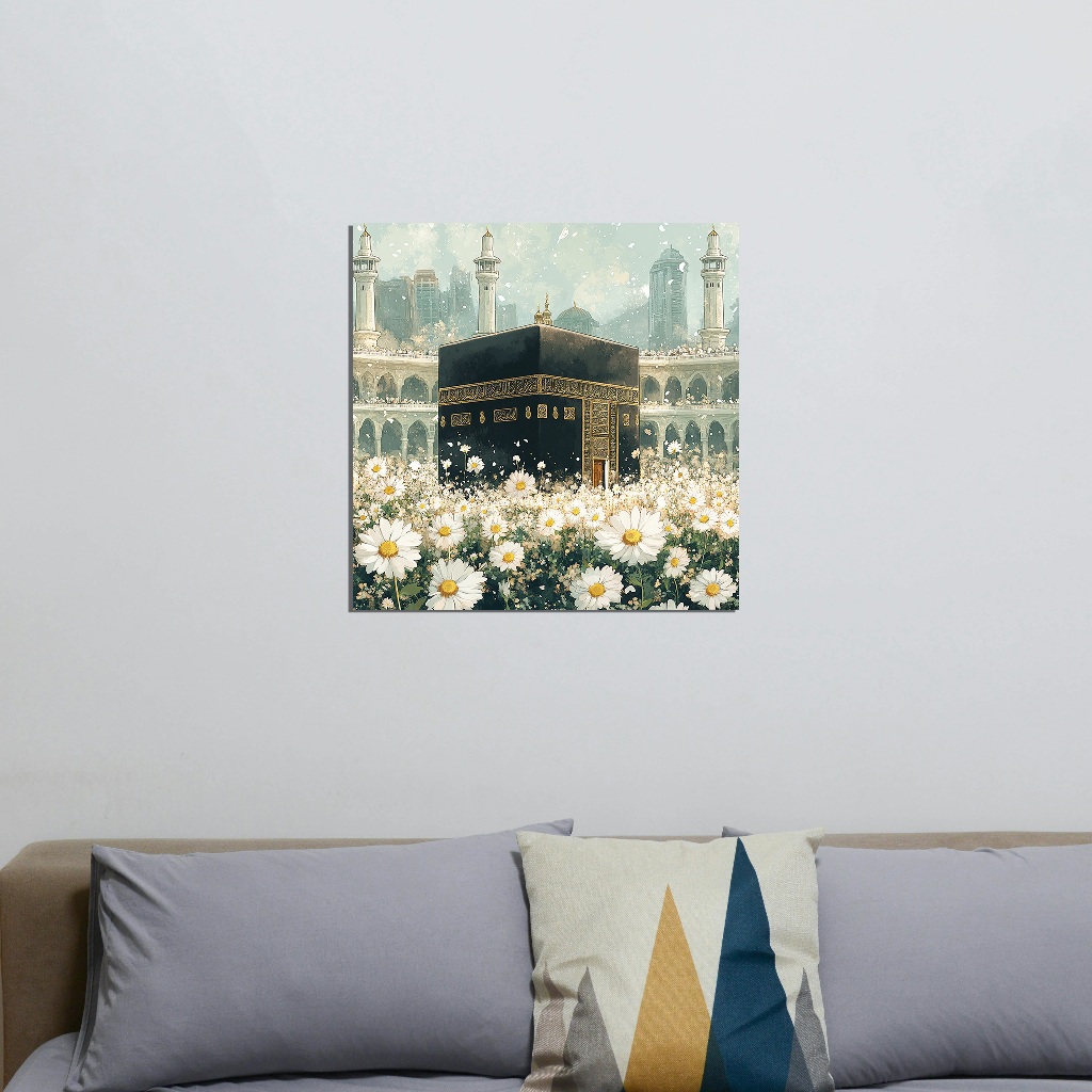 HIASAN DINDING/PAJANGAN DINDING-KABAH BUNGA DAISY-BESAR 30X30