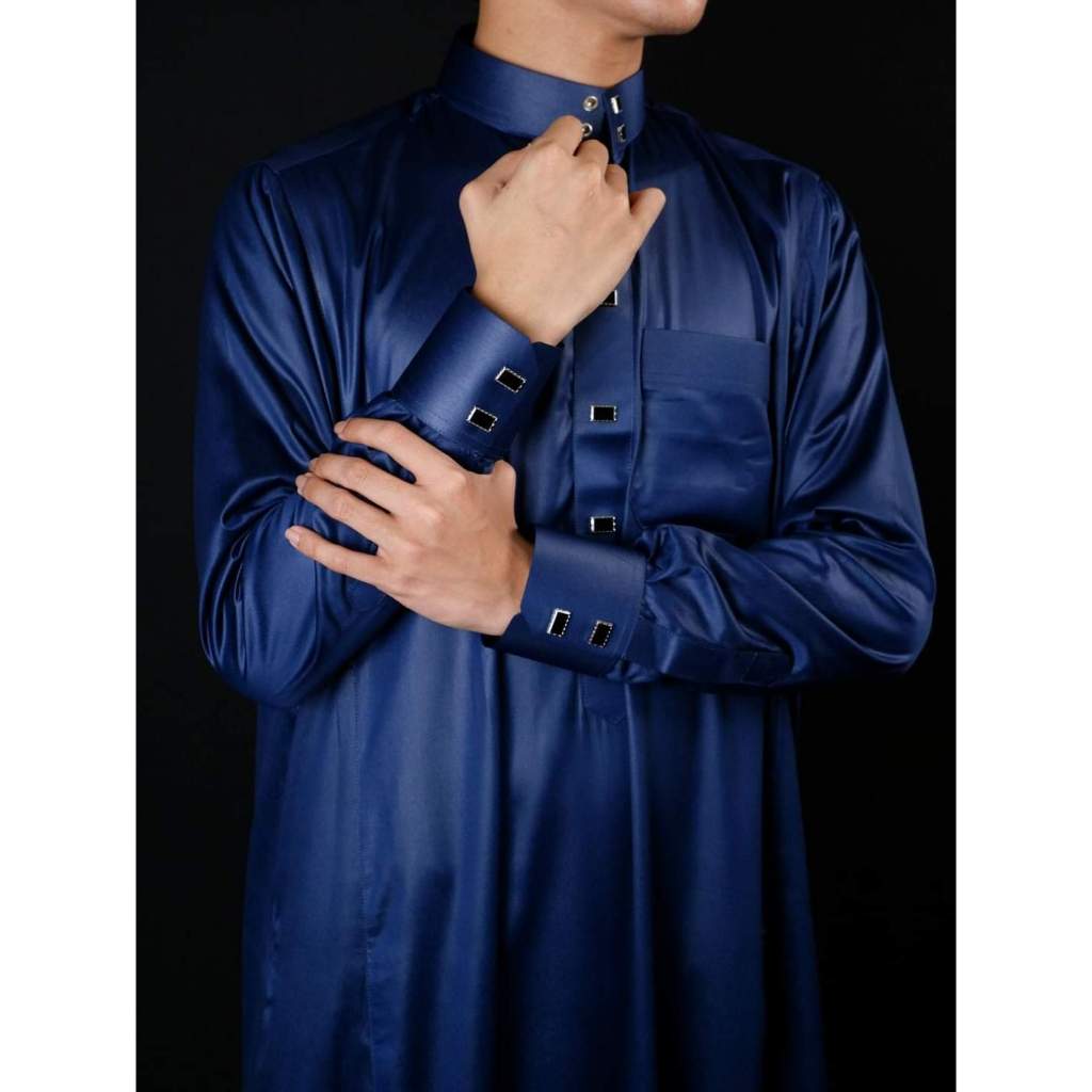 Gamis Jubah Pria Jubah slimfit polyester korea jubah pria muslim gamis alfaan busana muslim pria alf