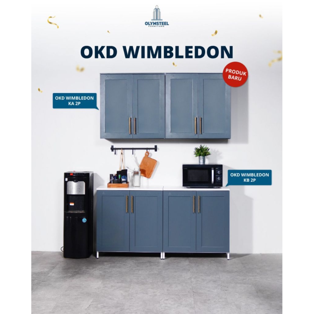 KITCHEN SET ATAS BAWAH BESI OLYMSTEEL / KITCHEN SET ATAS BESI / KITCHET SET BAWAH BUFFET BESI