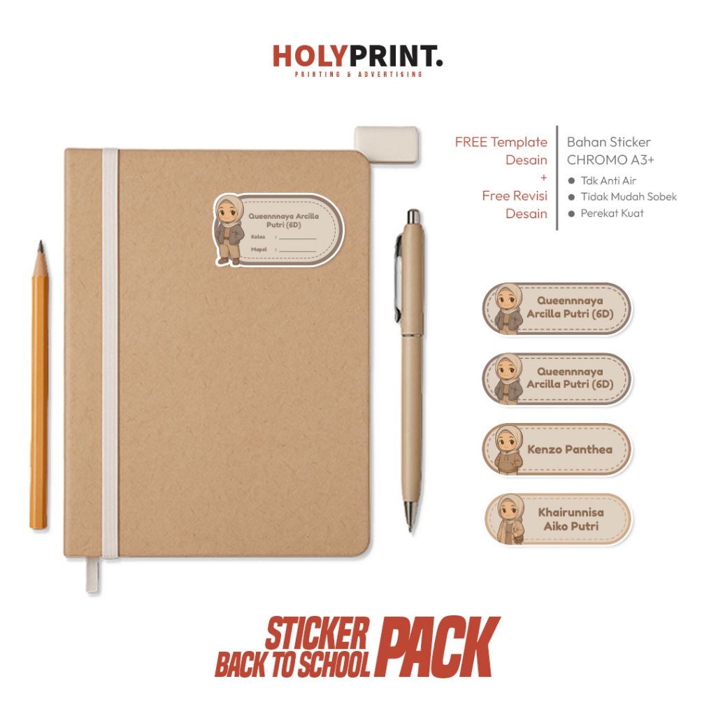 

Dutamediaprint Stiker Nama Buku Mata Pelajaran - Sticker Label Buku Mapel Karakter Kartun