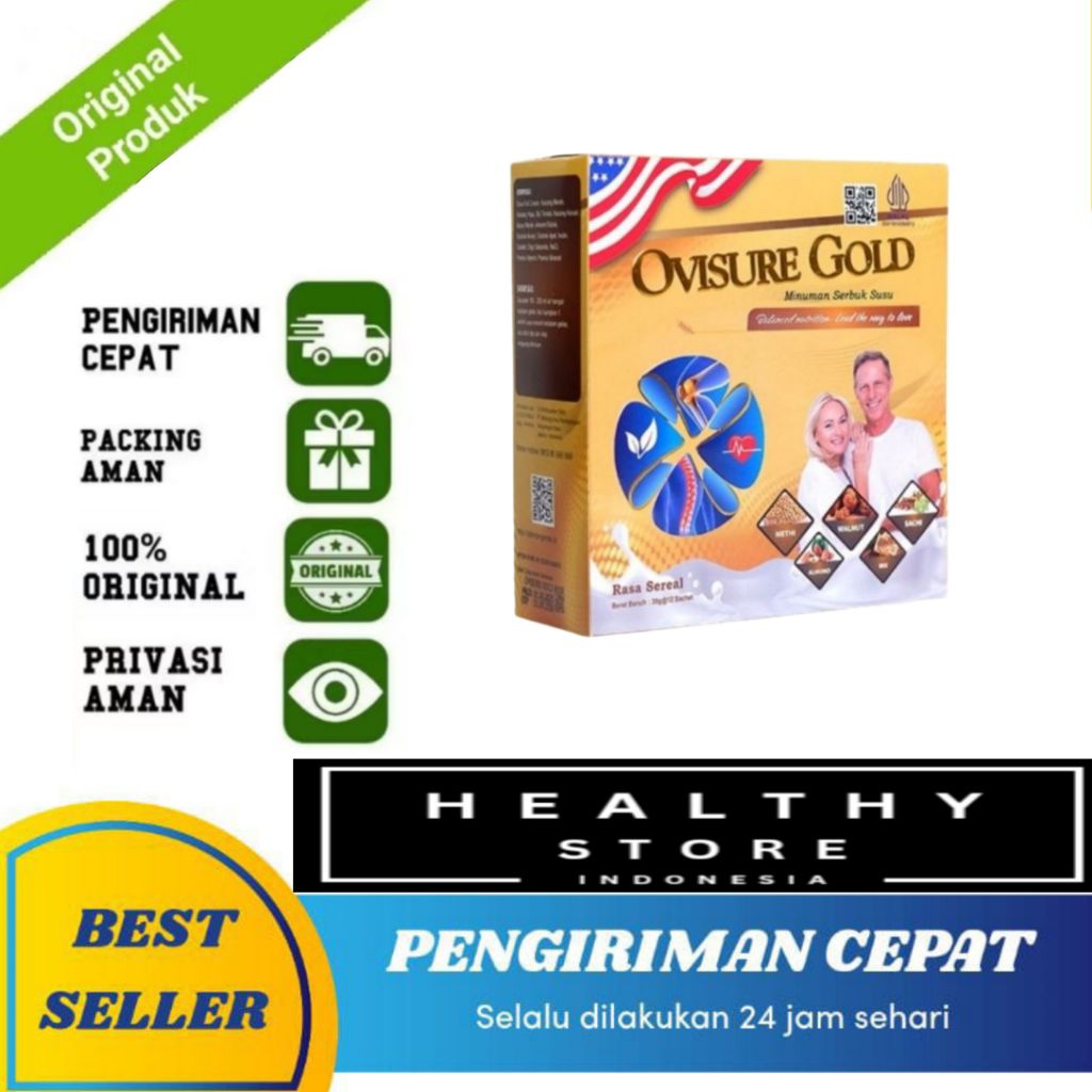 

1 BOX OVISURE GOLD MILK SUSU OBAT TULANG DAN SENDI YG SEHAT 100% DIMFOR USA