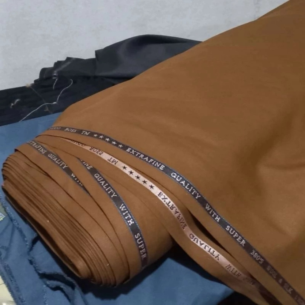 kain pemda khaki premium semy woll katun lembut bahan seragam pdh pns guru pria wanita