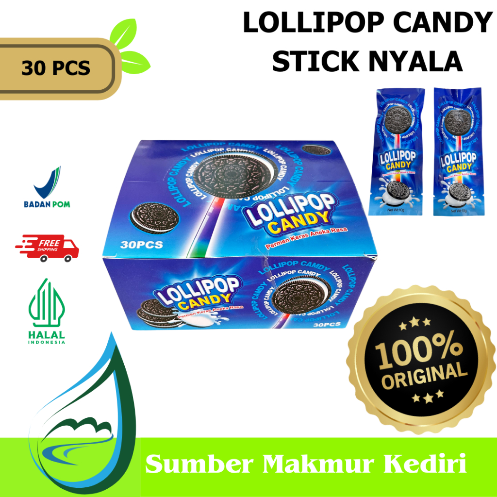 

Lolipop Candy Stick Nyala Isi 30 PCS - HALAL