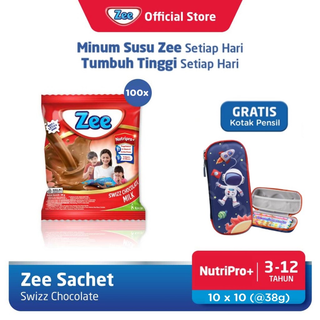 

[10 Pack] Zee Sachet Swizz Chocolate 38gr x 10 Pcs Free Kotak Pensil