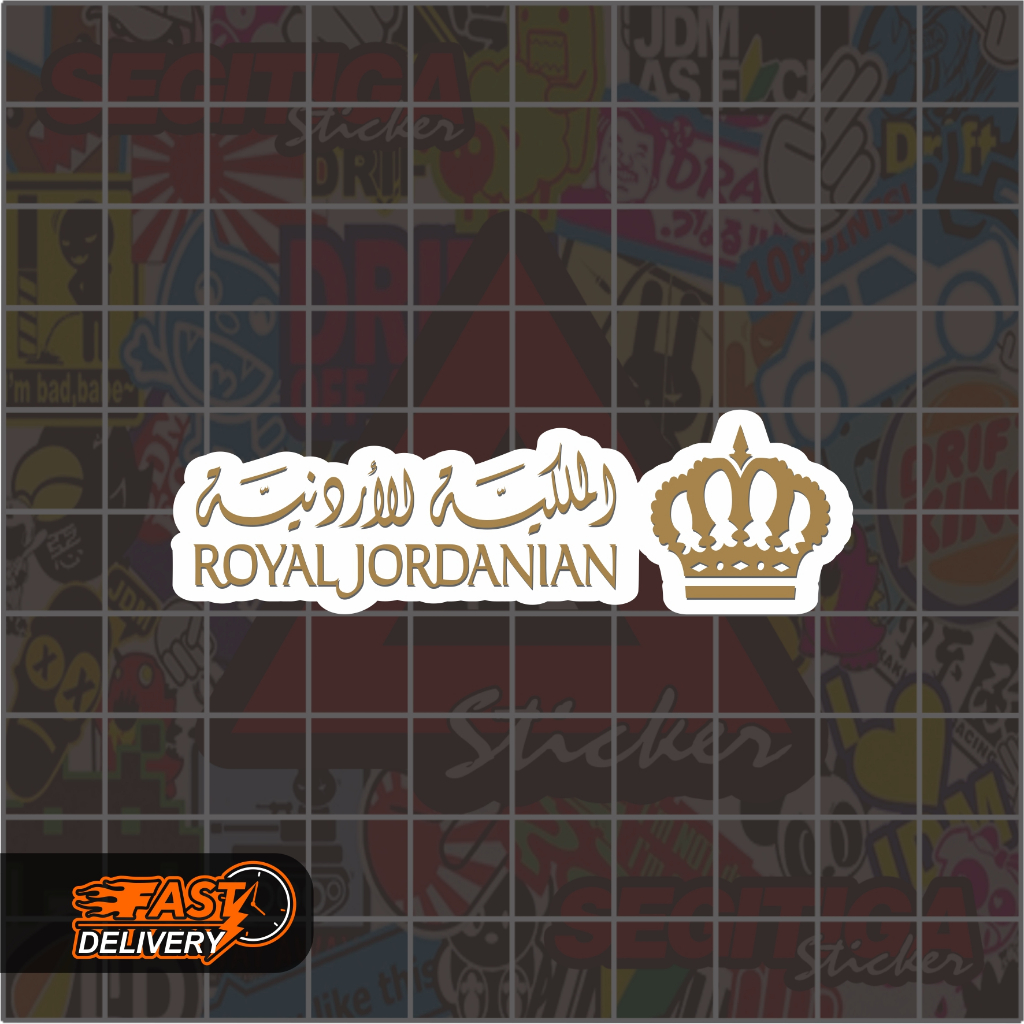 

Sticker Royal Jordanian Ukuran 10 x 3 Cm