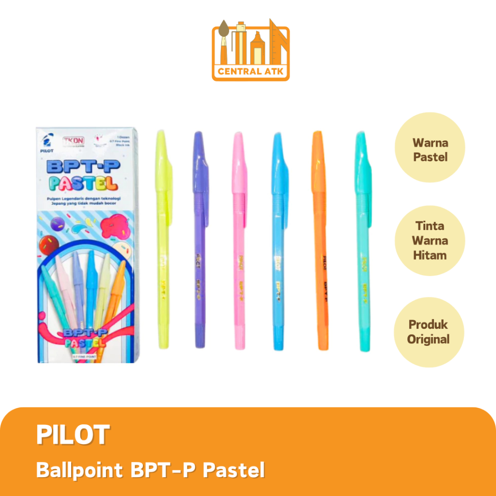 

BOLPOINT / BOLPEN / PULPEN PILOT BPT-P PASTEL (1 PACK)