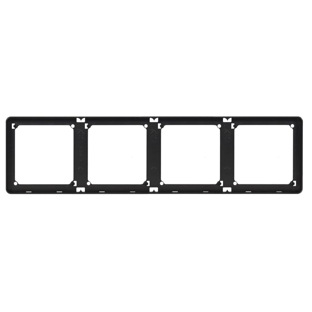 Frame Saklar 4 Gang Nero Casa Matte Black X2486-MB/ Frame 4 Gang