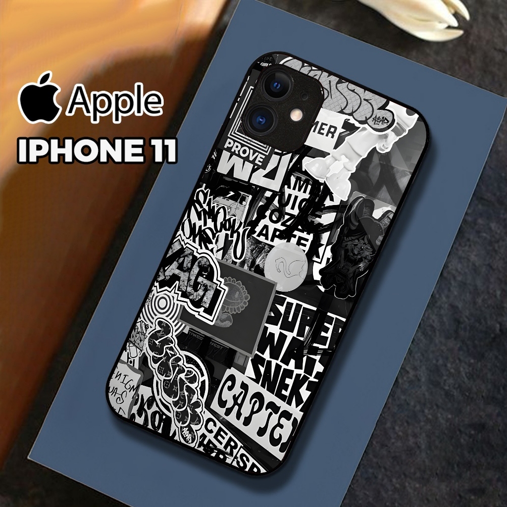 Case Iphone 11 Terbaru - Casing Hp Iphone 11 - ( Motif AESTHETIC HITAM ) - Case Hp - Casing Hp - Sof