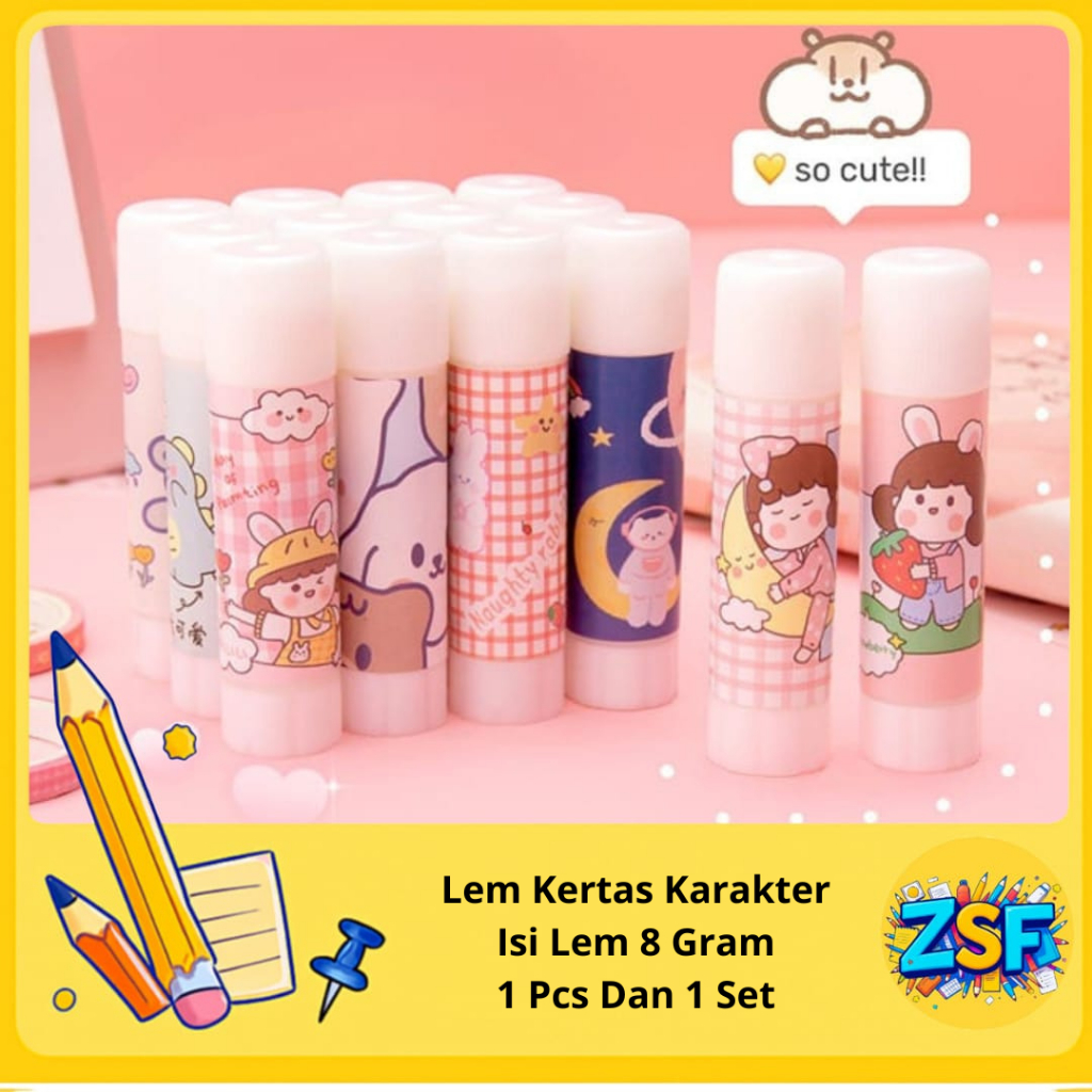 

Lem Kertas Stick Lem Stik Glue Stick Dengan Varian Karakter Yang Lucu Murah Cocok Untuk Anak Cowo Dan Cewe