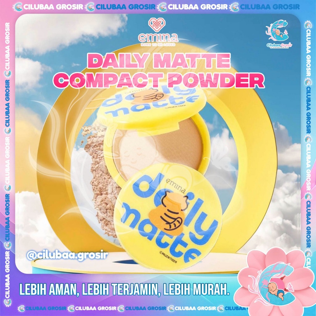 EMINA Daily Matte Compact Powder || Bedak Padat || Compact Powder Emina