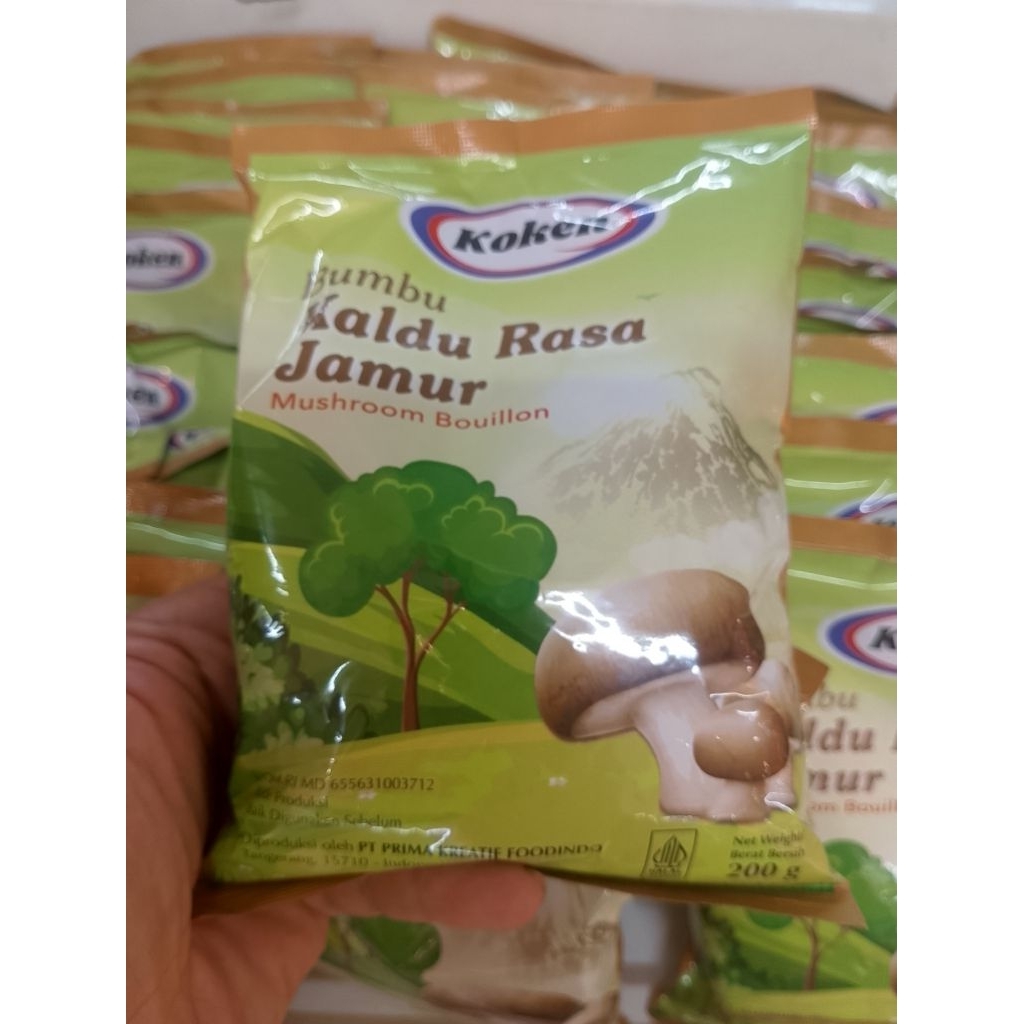 

Koken Bumbu kaldu jamur Vegetarian Bumbu penyedap Mushroom Vegan kemasan besar 200gr