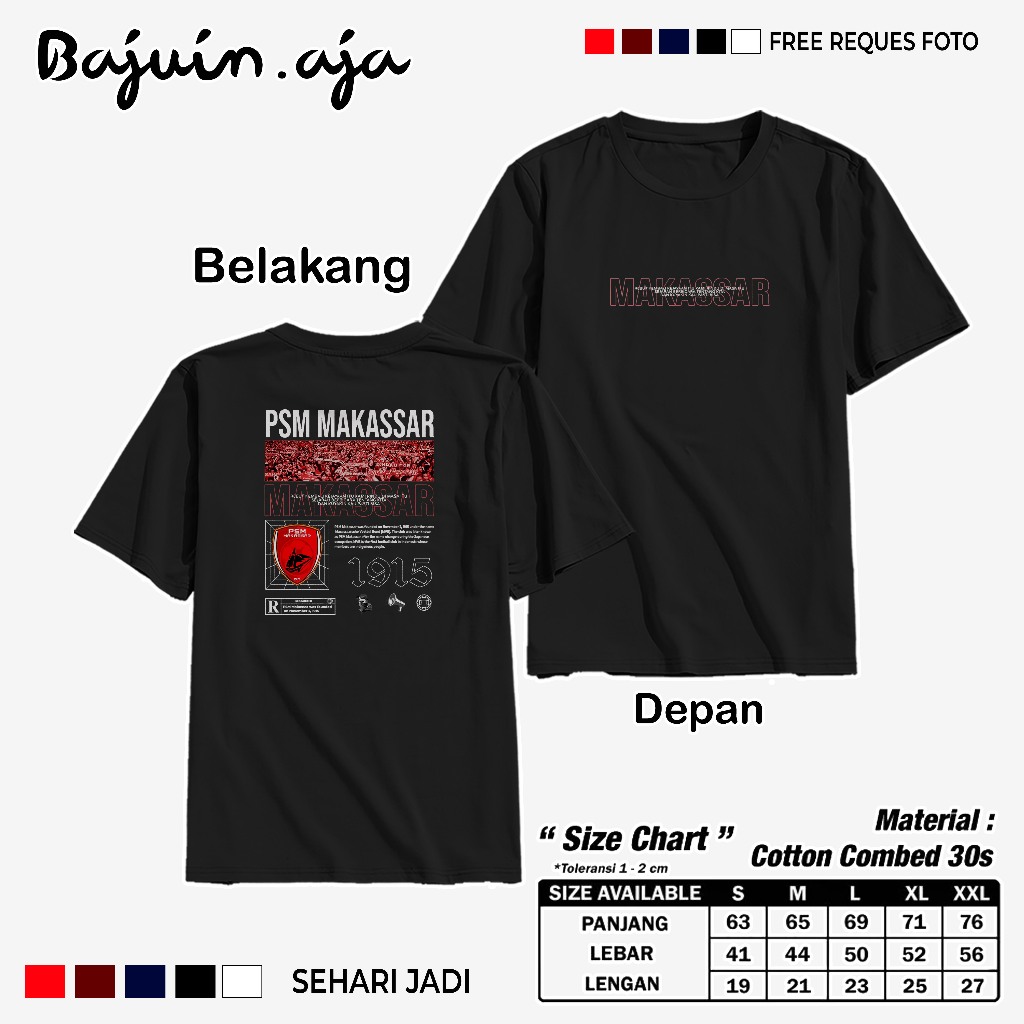 Kaos PSM Makassar Edisi PSMDAY Baju PSM Makassar Kaos Makassar Tshirt PSM Jersey PSM
