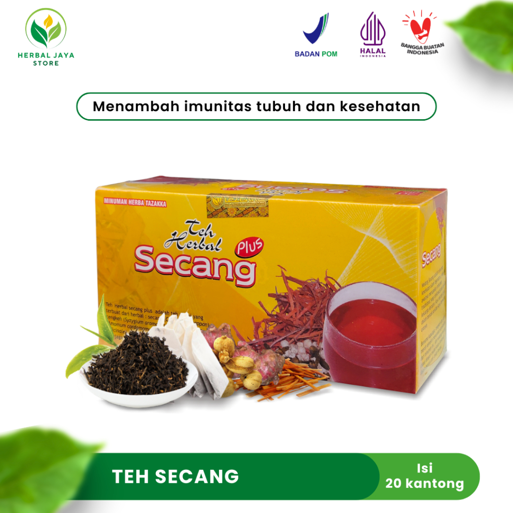 

Teh Celup Kayu Secang Plus Tazakka 20 Kantong Tea Bag Minuman Kesehatan Herbal
