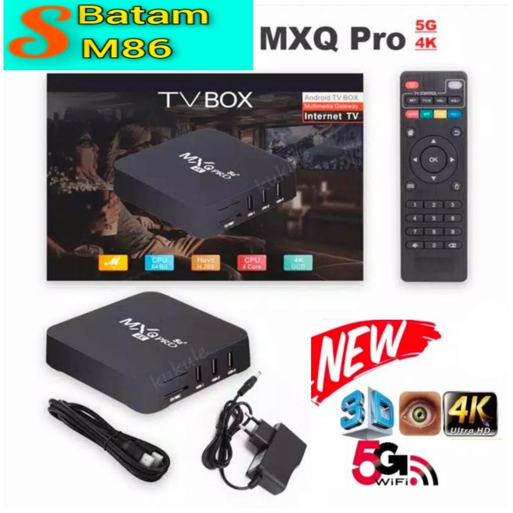 NEW TV BOX ANDROID MXQ PRO 5G 4K RAM 8GB/128GB,4GB/64GB,2GB/16GB (BATAM)