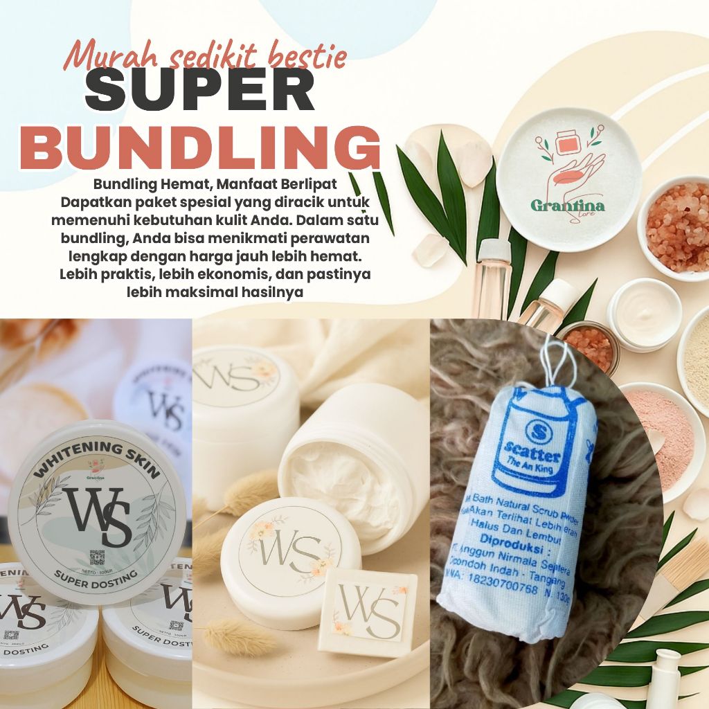 WS SUPER BUNDLING WHITENING SKIN - GRATIS SABUN WHITENING