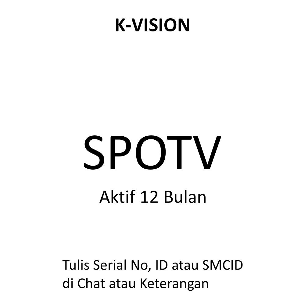 K-VISION PAKET SPOTV 12 BULAN