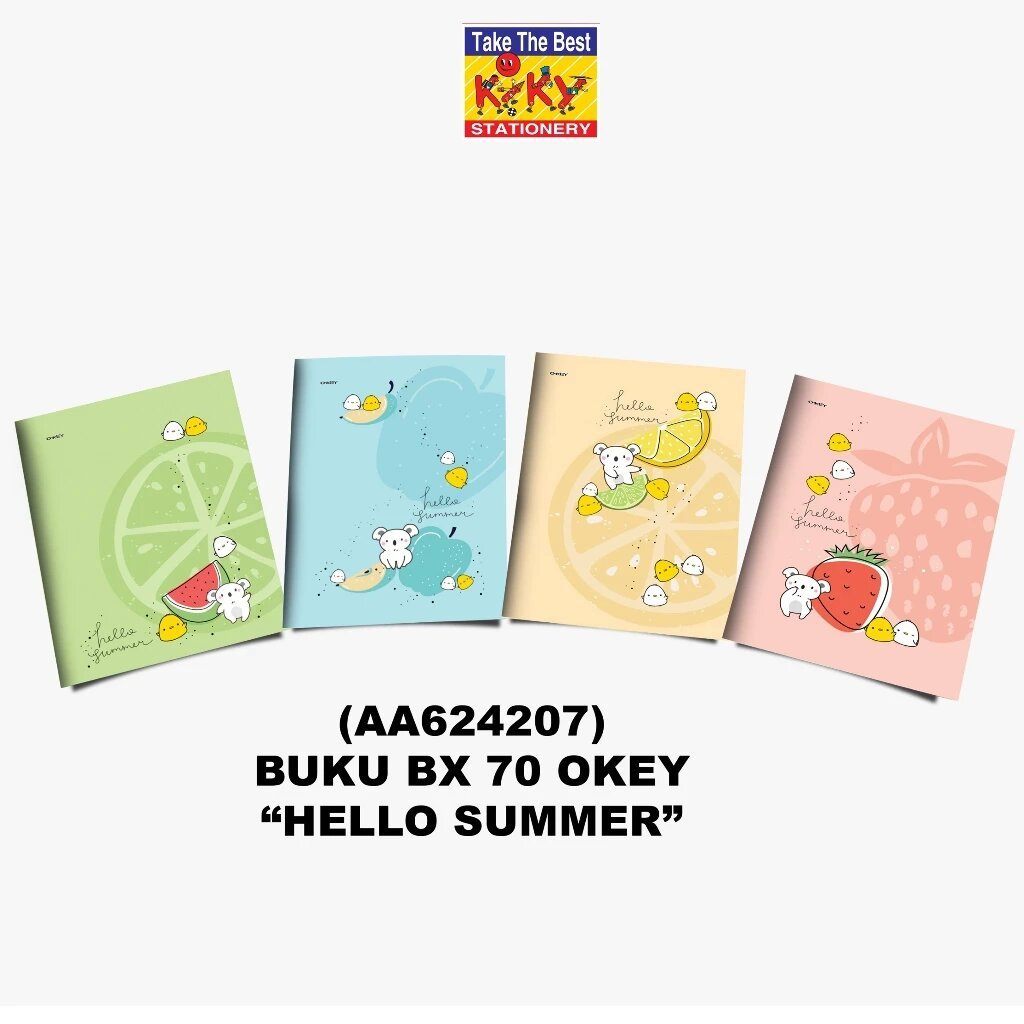 

BUKU MURAH STOK TERBATAS!!! OKEY Buku Tulis BX 70 Lembar (Uk. 17.5 x 25 cm) - 5 Buku Boxy/ Motif Random