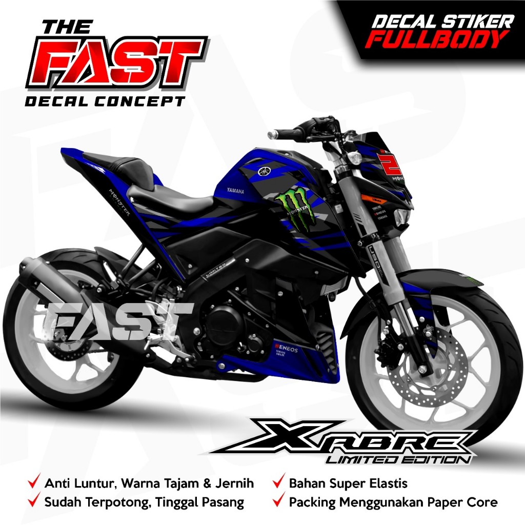Decal Xabre Full Body MONSTER TERBARU Dekal Xabre Stiker Xabre Variasi Full Body Striping Xabre Lis 