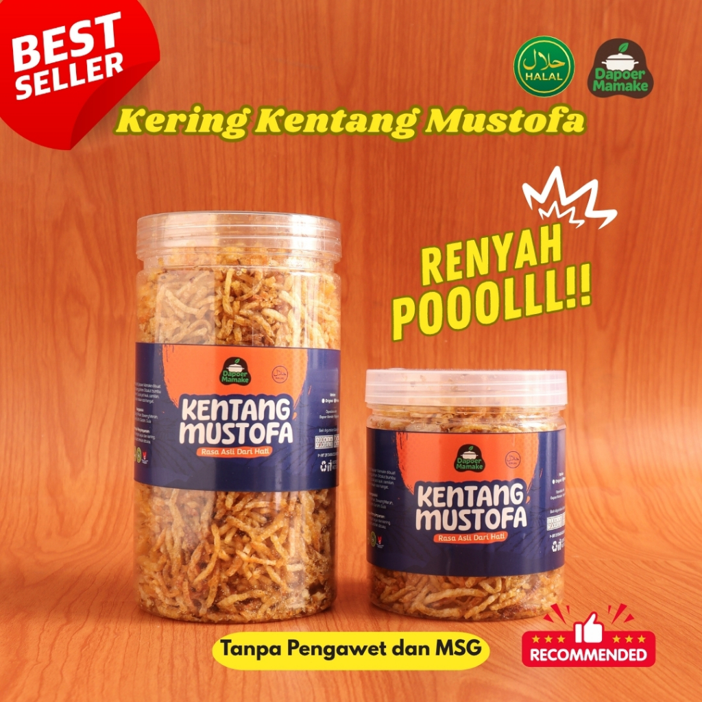 

Kentang Mustofa Kriuk Pedas Manis/Original Toples Cemilan Sehat Halal – Tanpa MSG + Bonus Emas | Dapoer Mamake