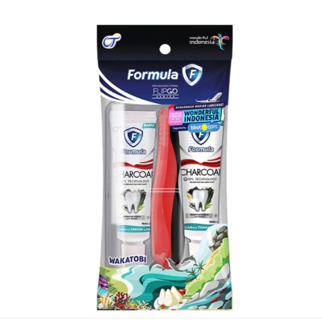 Formula Sikat Gigi Flip Go Nano Charcoal Travel Pack