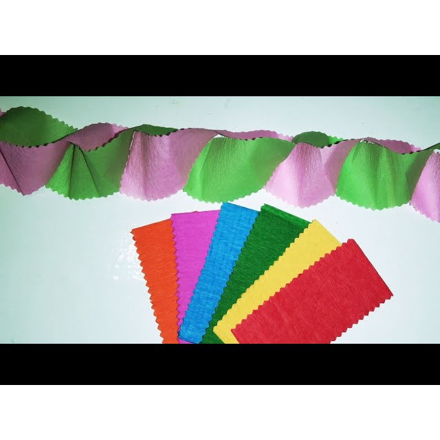 

Kertas crepe / kertas hias warna - warni kertas krep potong besar 1pack isi 12set