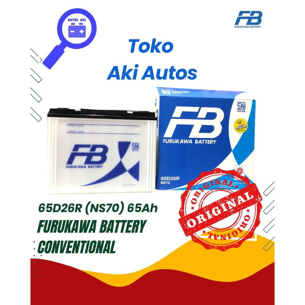 Aki Furukawa Battery Conventional 65D26R (NS70) 12V / 65Ah