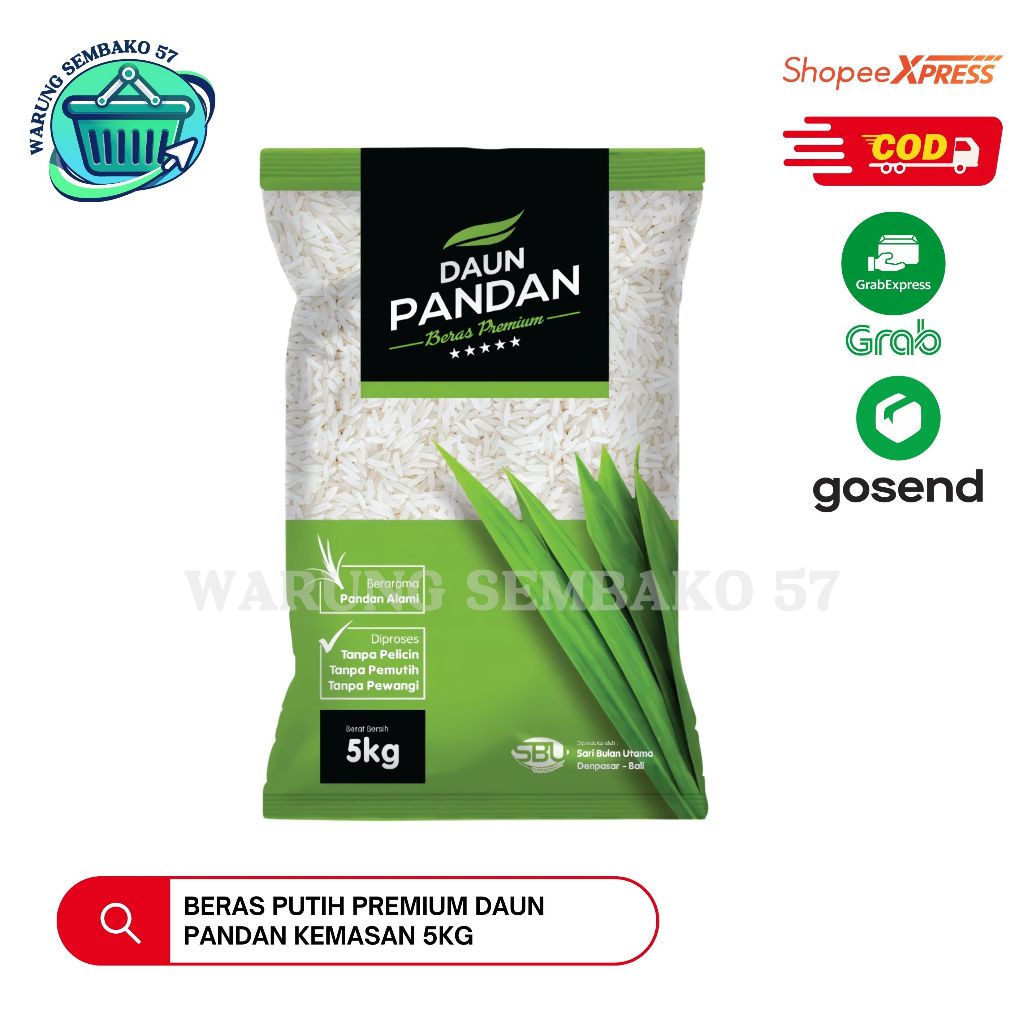

Daun Pandan Beras Putih Premium Kemasan 5kg & 10kg