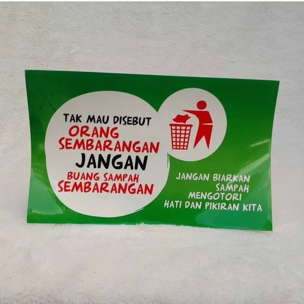 Stiker Larangan Buang Sampah, Stiker Dilarang Buang Sampah