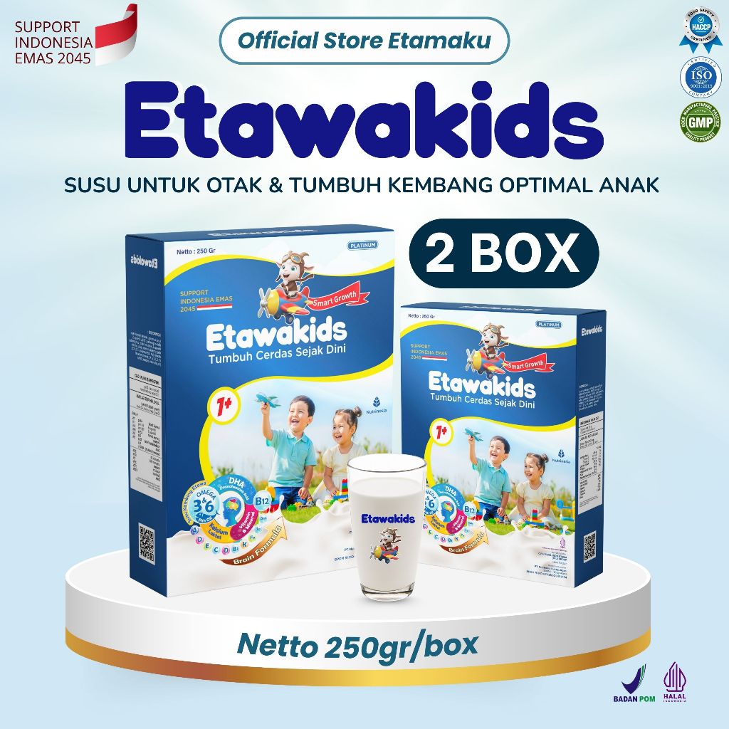 

Susu Etawakids Platinum dengan Fish Oil, DHA, Omega 3-6 untuk Kecerdasan Anak 2 Box