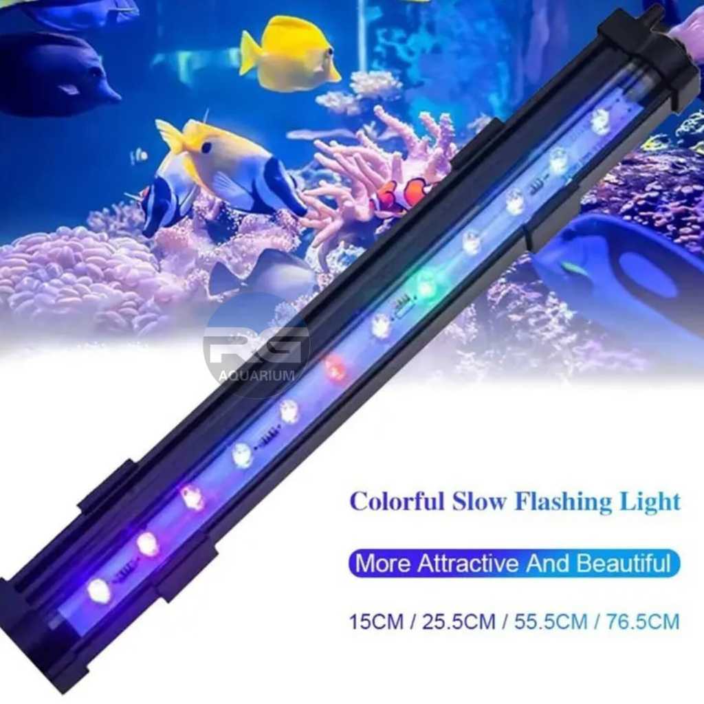 Lampu gelembung celup LED warna tahan air aquarium aquascape