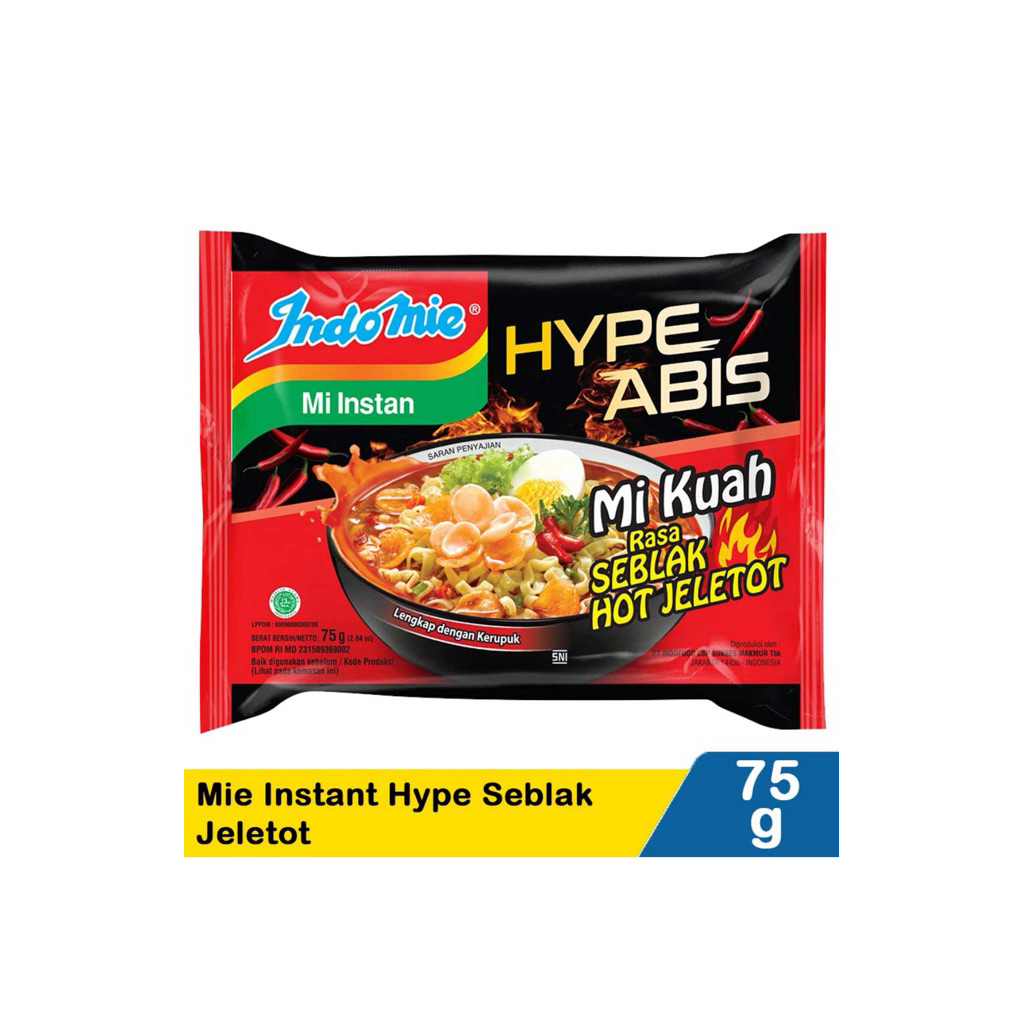 

Indomie kuah Seblak Hot Jeletot