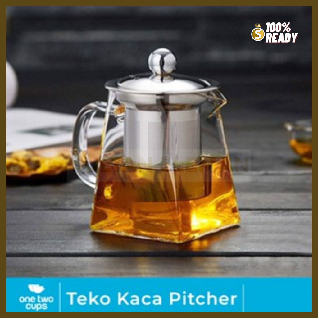 [PROMO] Teko Kaca Teh Unik / Teko Teh Pitcher Kaca Gelas Borosilikat Tahan Panas / Teko teh kopi