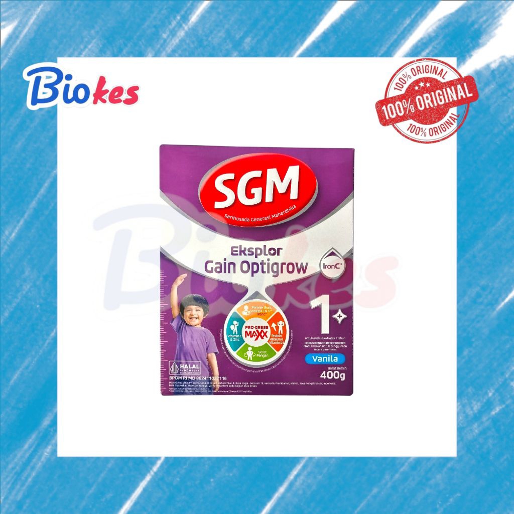 SGM EKSPLOR GAIN OPTIGROW (1PLUS) 400G susu formula balita