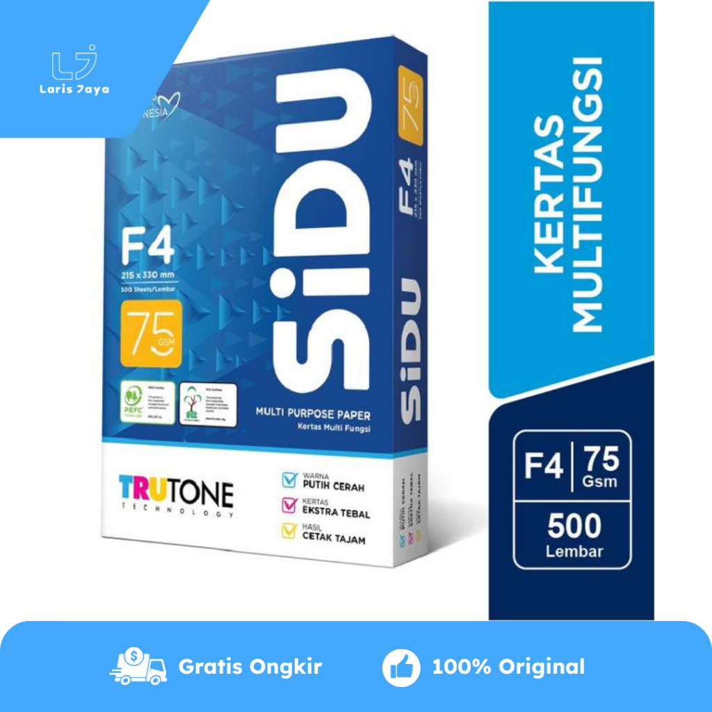 

Kertas Fotocopy Fotokopi HVS Photocopy Paper SiDu Sinar Dunia 75 gsm F4 Folio