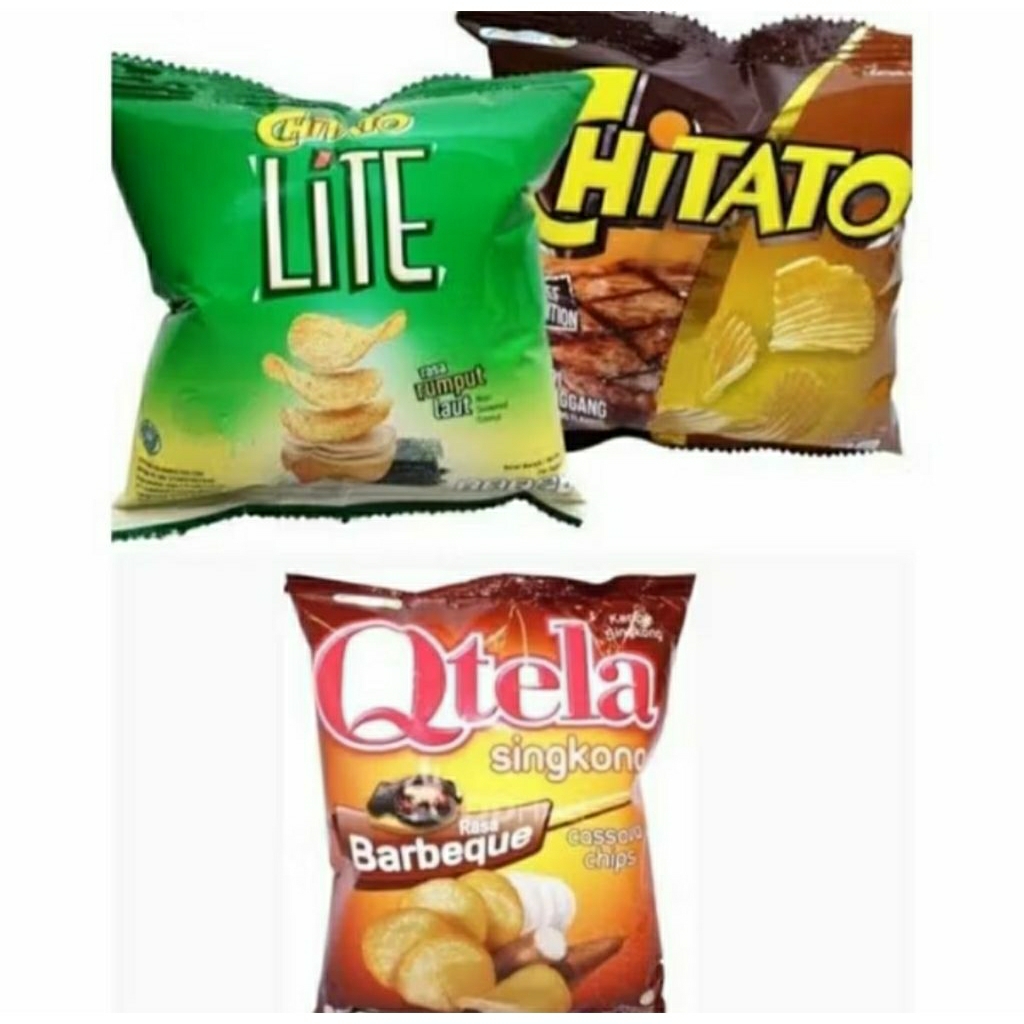 

Aneka Chiki Chitato / Chitato Lite / Qtela ( isi 10 pcs /14gr )