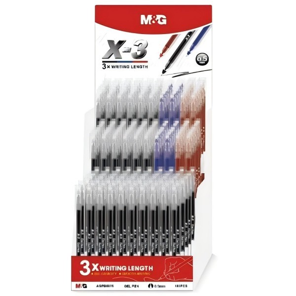 

Set Pulpen Gel M&G 0.5mm Display 180pcs 3 Warna Anti Macet Tahan Lama AGPB6976