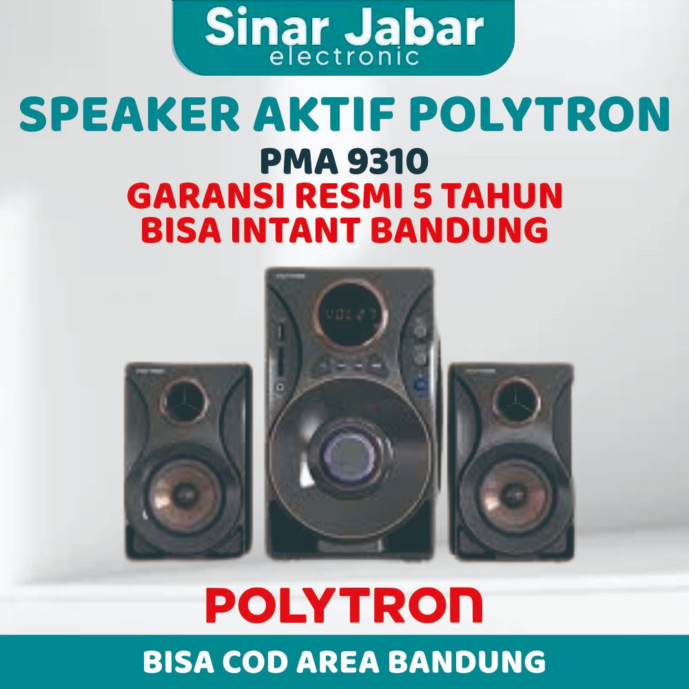 POLYTRON SPEAKER AKTIF PMA 9310 Bluetooth Portable Wireless AUX USB PMA9310 Audio