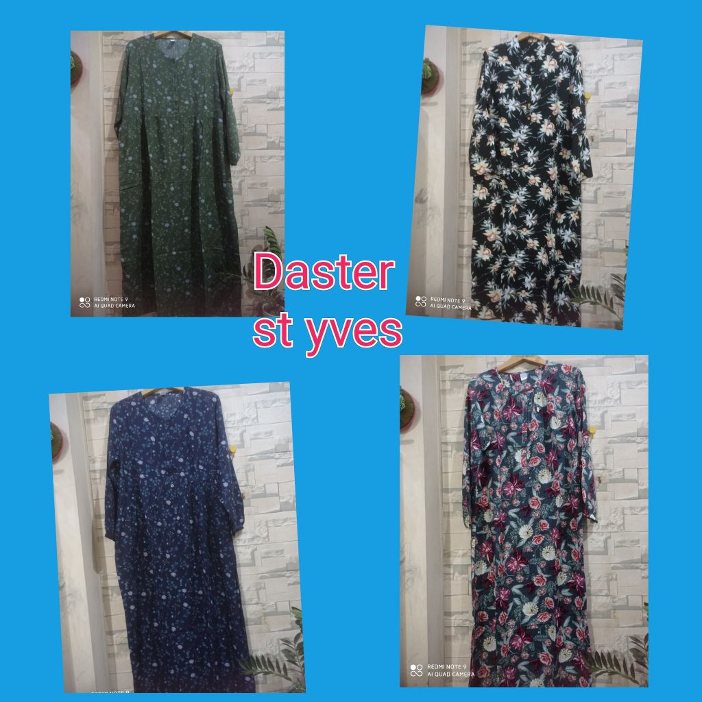 Daster / baju muslim lengan panjang st,yves