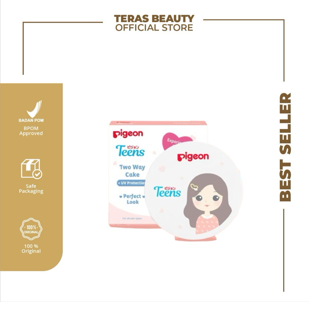 PIGEON TEENS- Two Way Cake Pigeon Teens +UV Protection|Bedak Pigeon Teens Two Way Cake| Bedak+Uv Pro