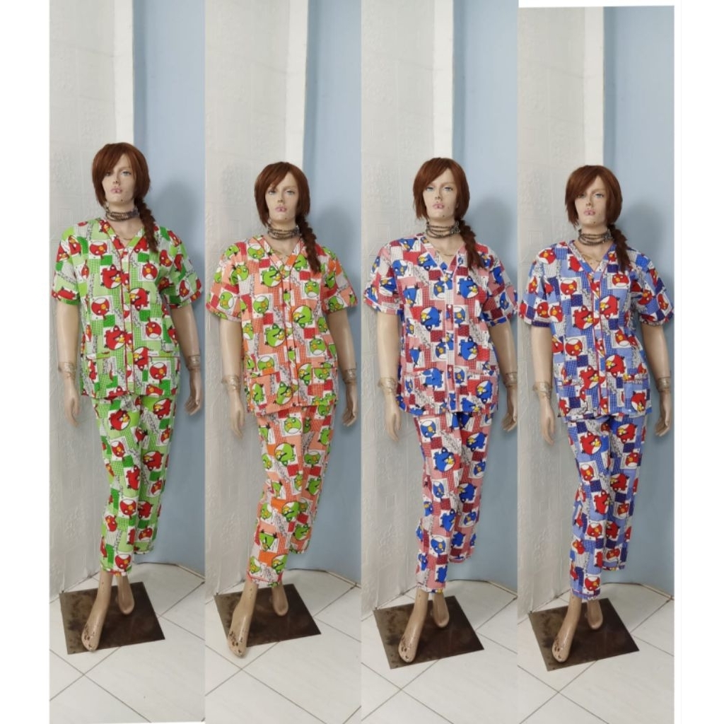 BAJU TIDUR BATIK BAGAN MEREK PUE SAN BATIK KHAS BAGAN SIAPI API PIAMA