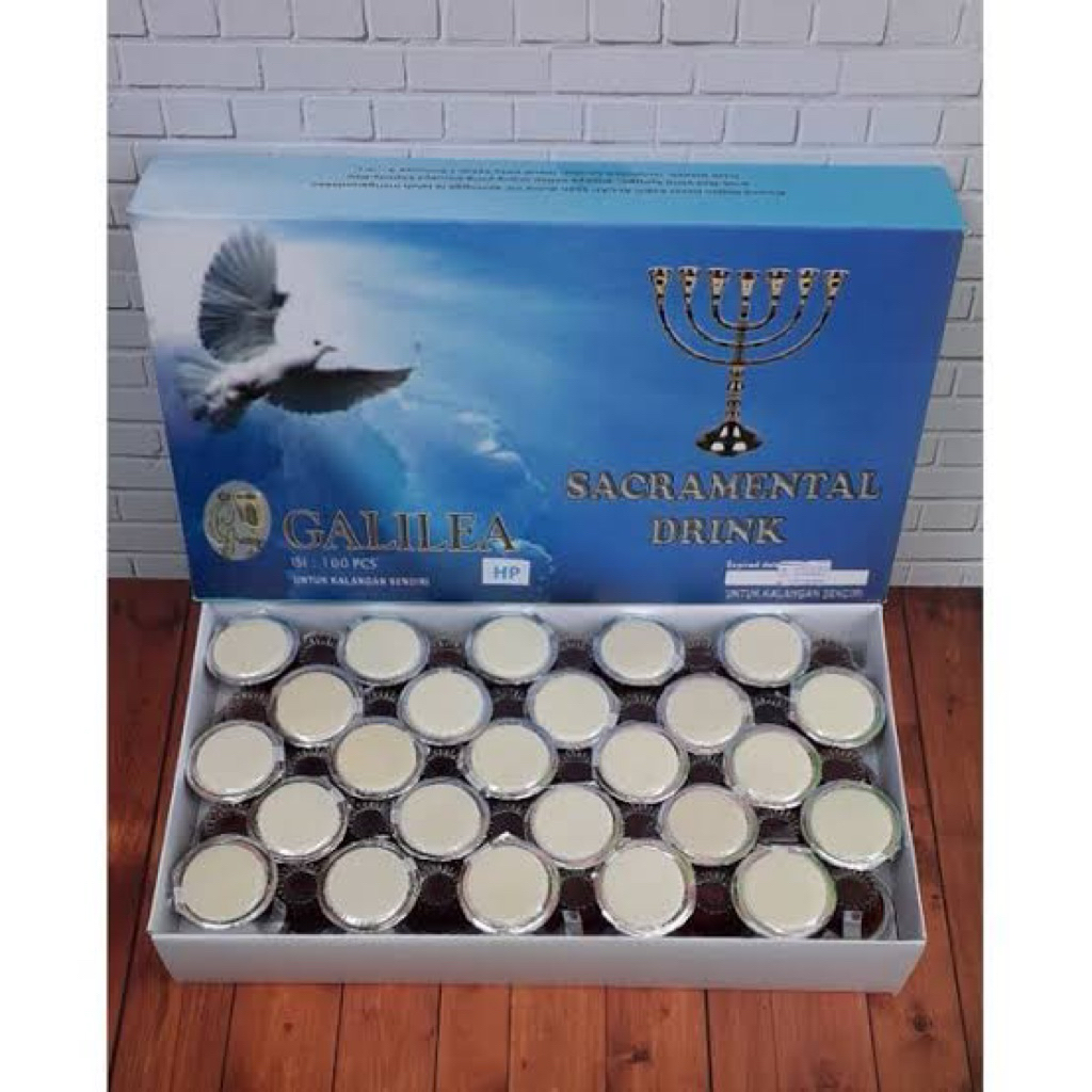 

Anggur perjamuan kudus dan hosti polos ukuran keci isi 100pcs